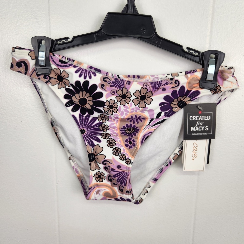 Salt + Cove Multicolor Floral Bikini‎ Bottom Sz XS Retro Print Swim Brief NWT